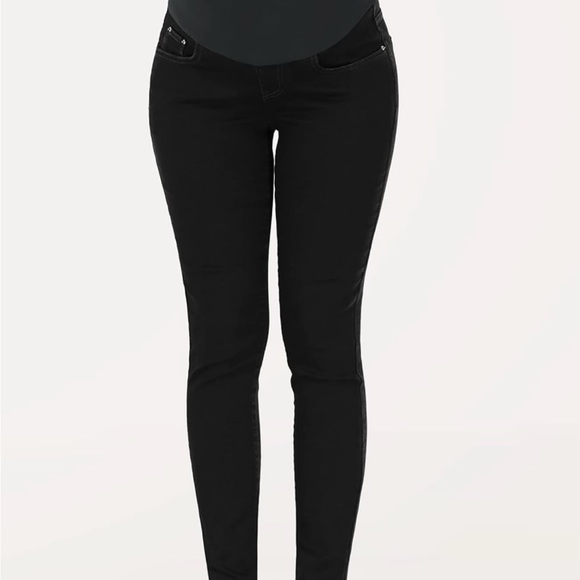 PACBREEZE Women's Maternity Jeans High Waist Denim Skinny Pants with Pockets - Picture 4 of 9